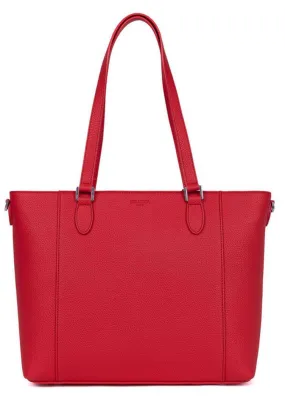 Dark red synthetic tote bag hexagon 536555