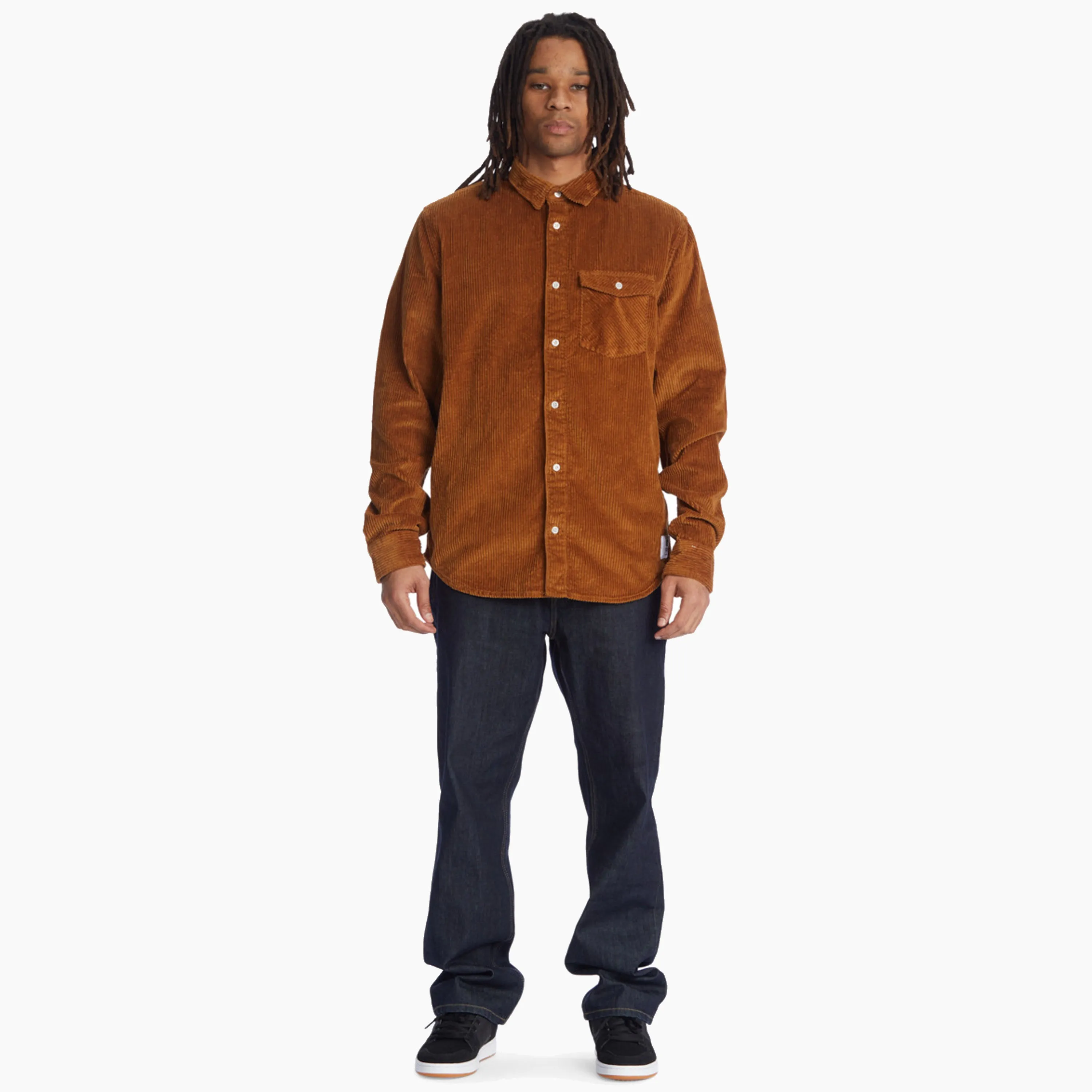 DC THE BUROUGH PANA SHIRT BROWN - EDYWT03257