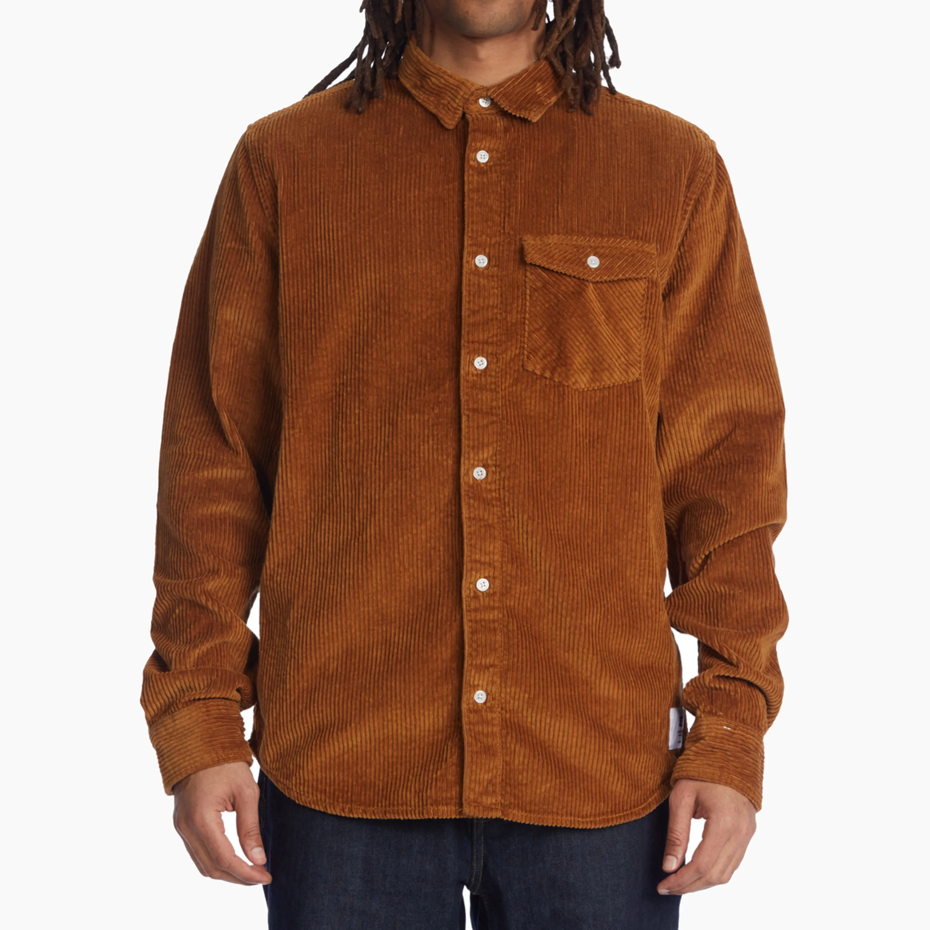 DC THE BUROUGH PANA SHIRT BROWN - EDYWT03257