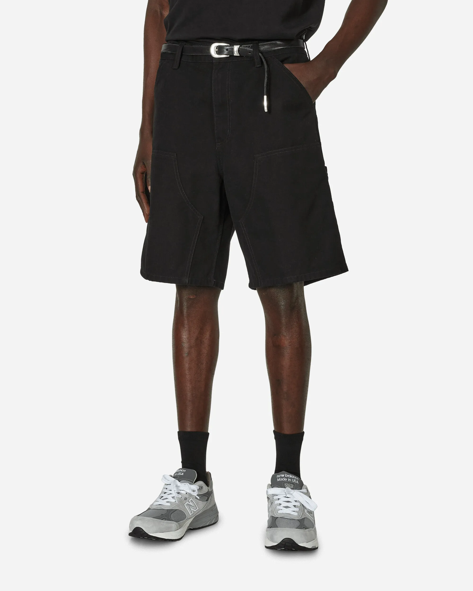 Double Knee Shorts Black