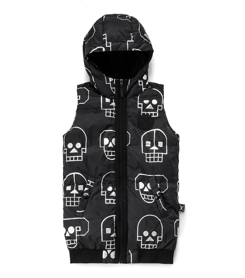 down skull robot vest