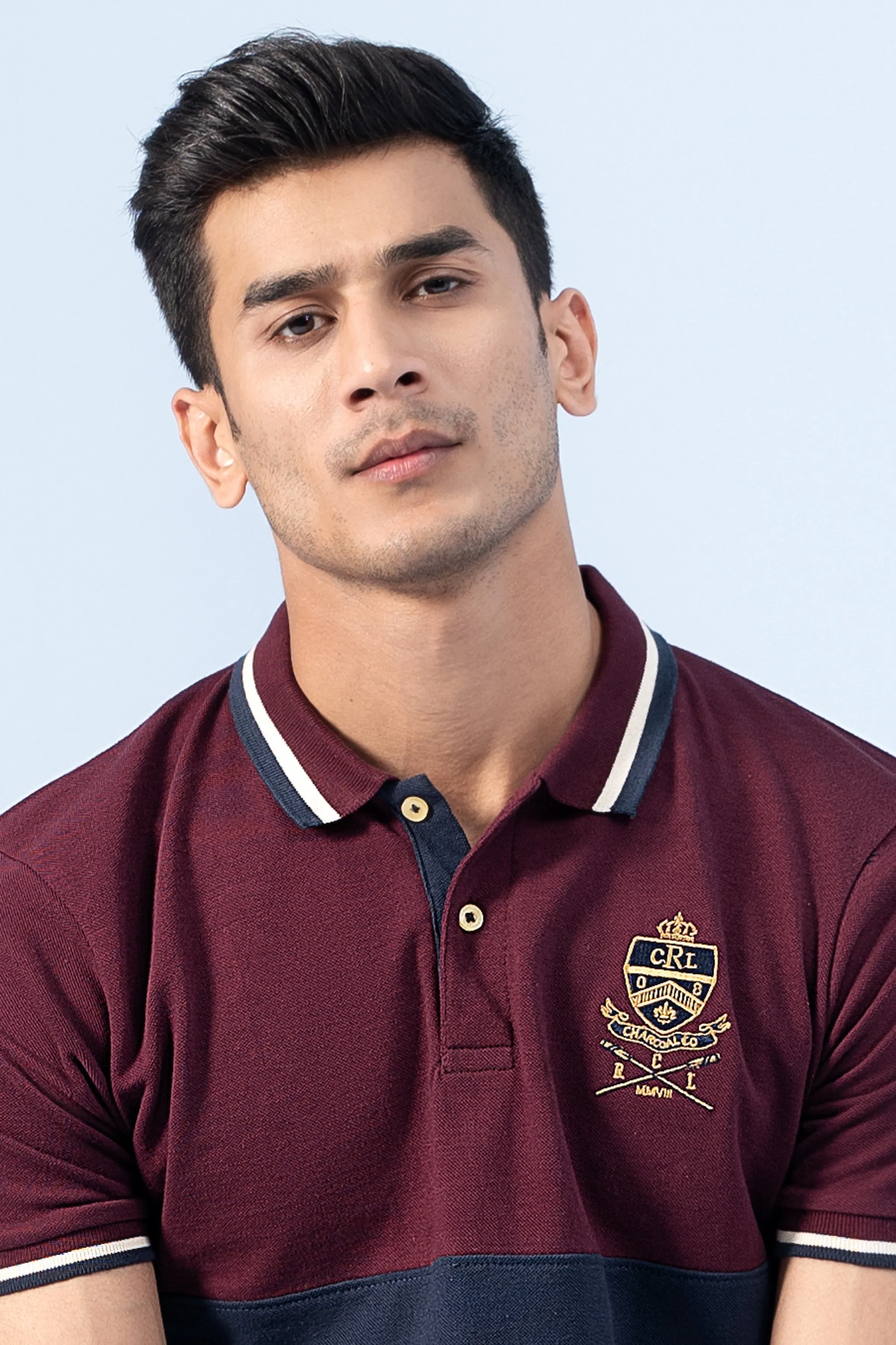 FASHION POLO SHIRT MAROON NAVY