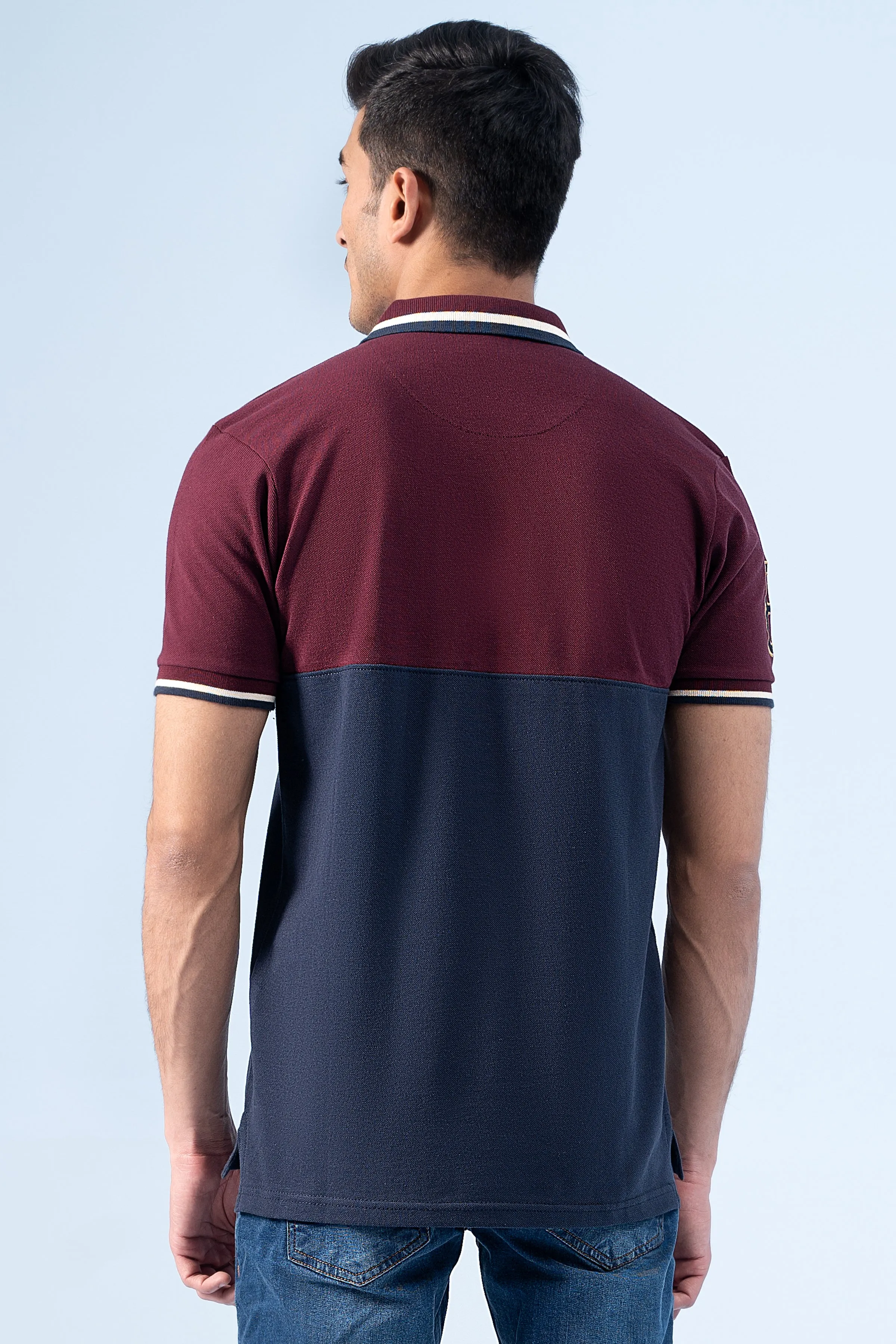 FASHION POLO SHIRT MAROON NAVY