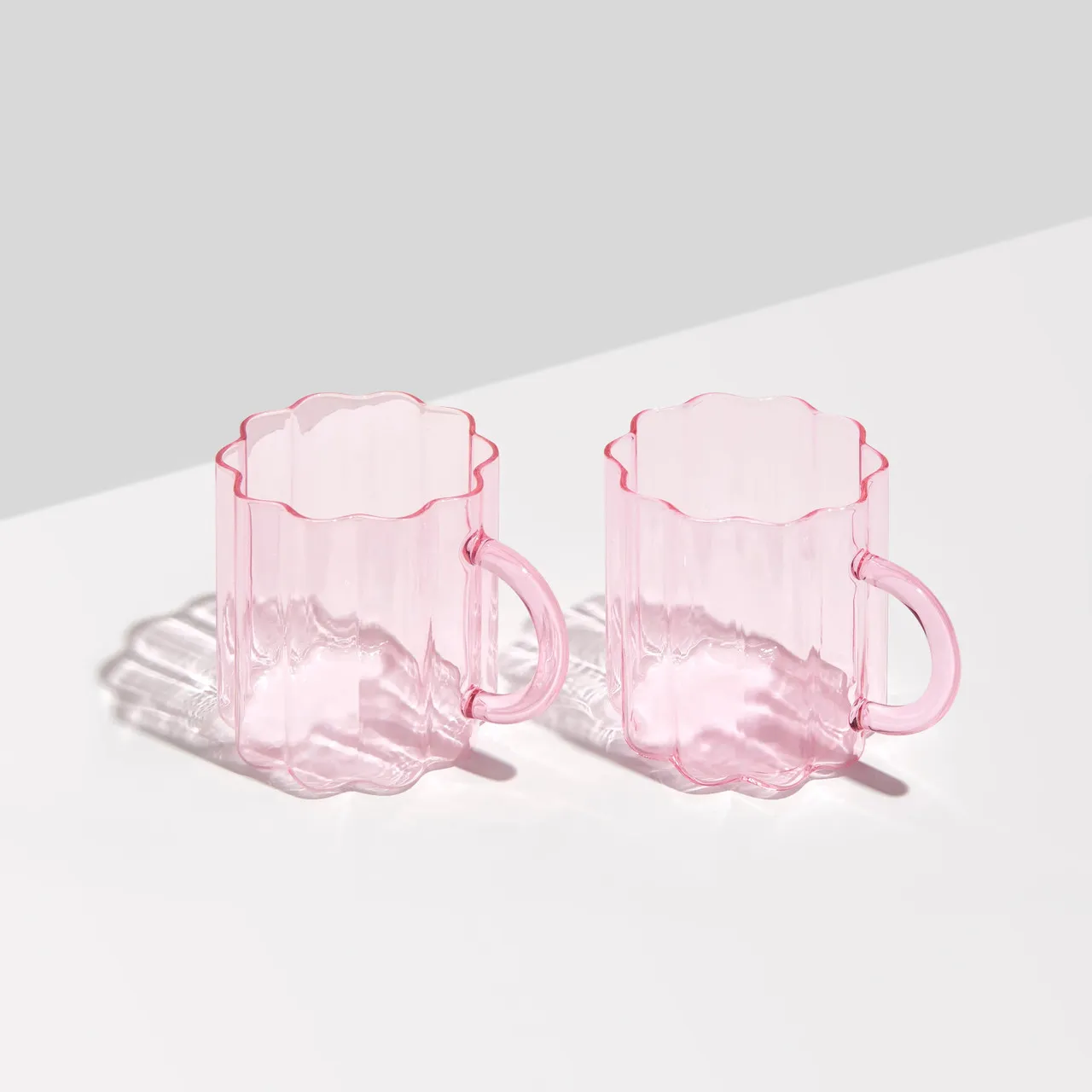 Fazeek Wave Mug Set of 2, Pink