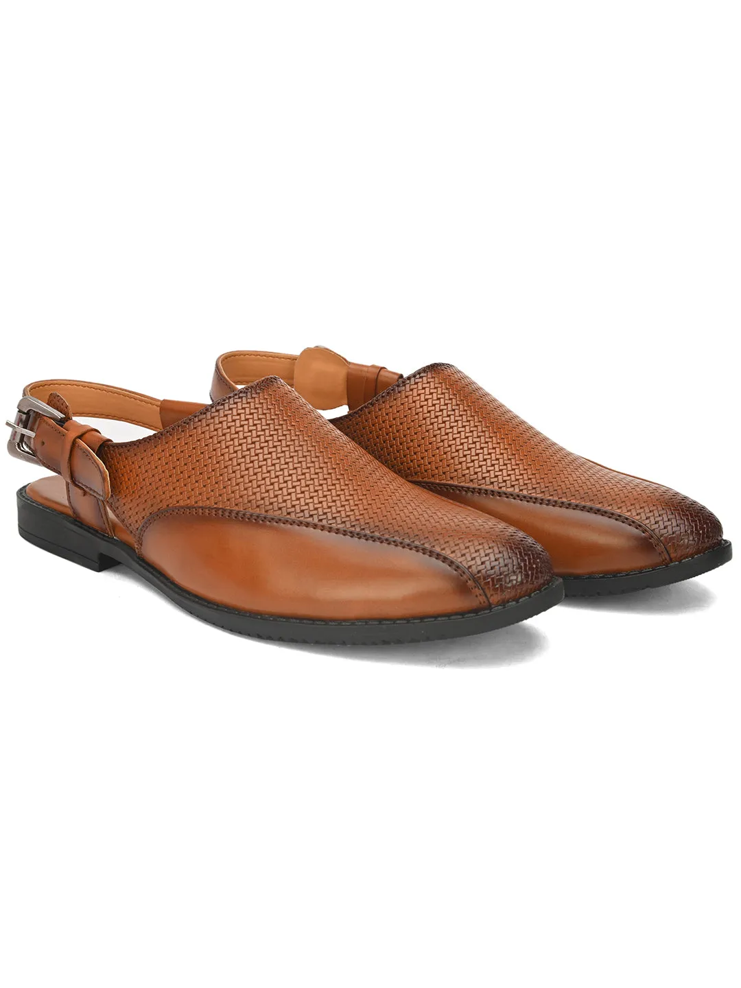 Fentacia Men Crossed Slip-On Sandals