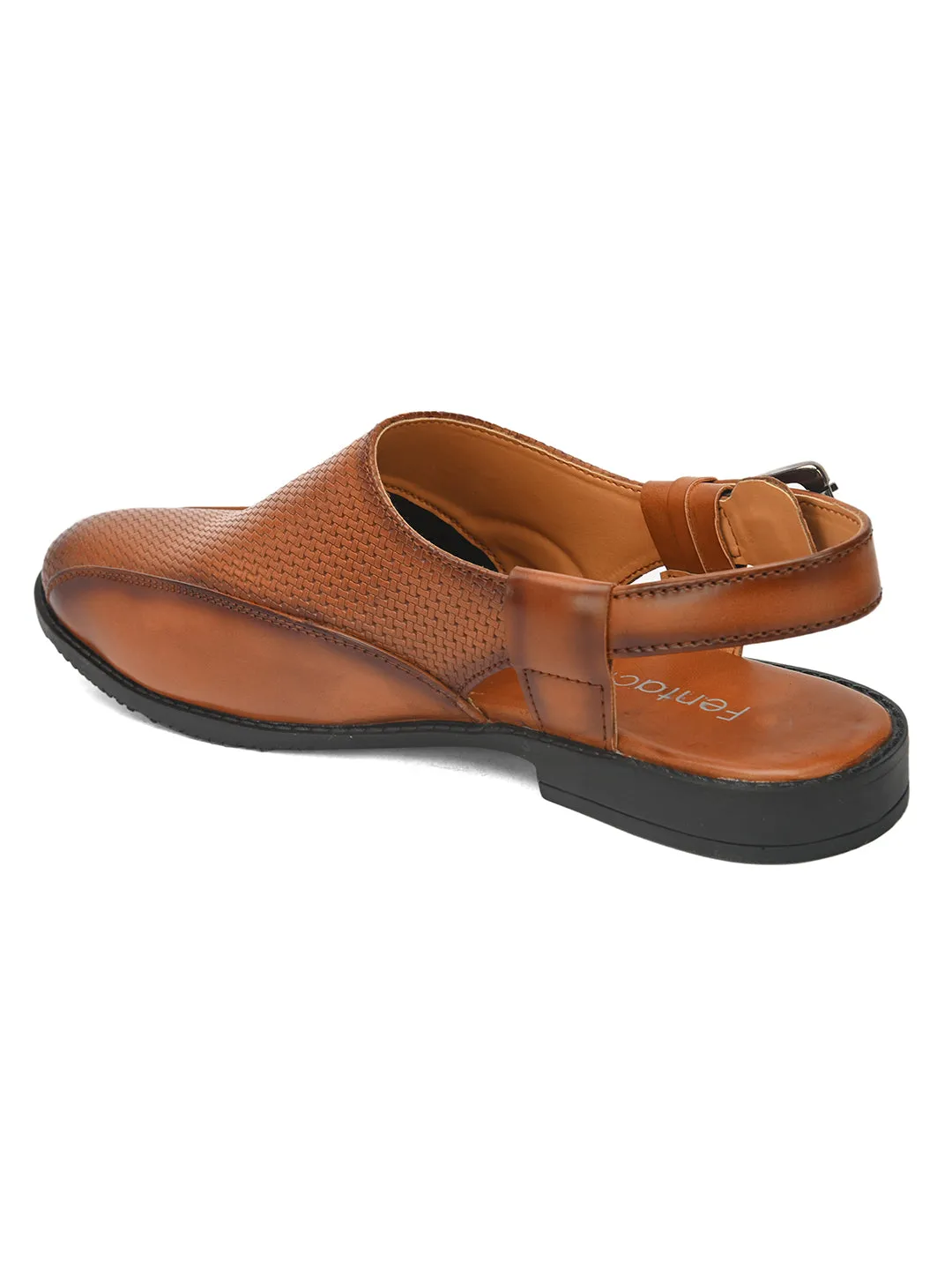 Fentacia Men Crossed Slip-On Sandals