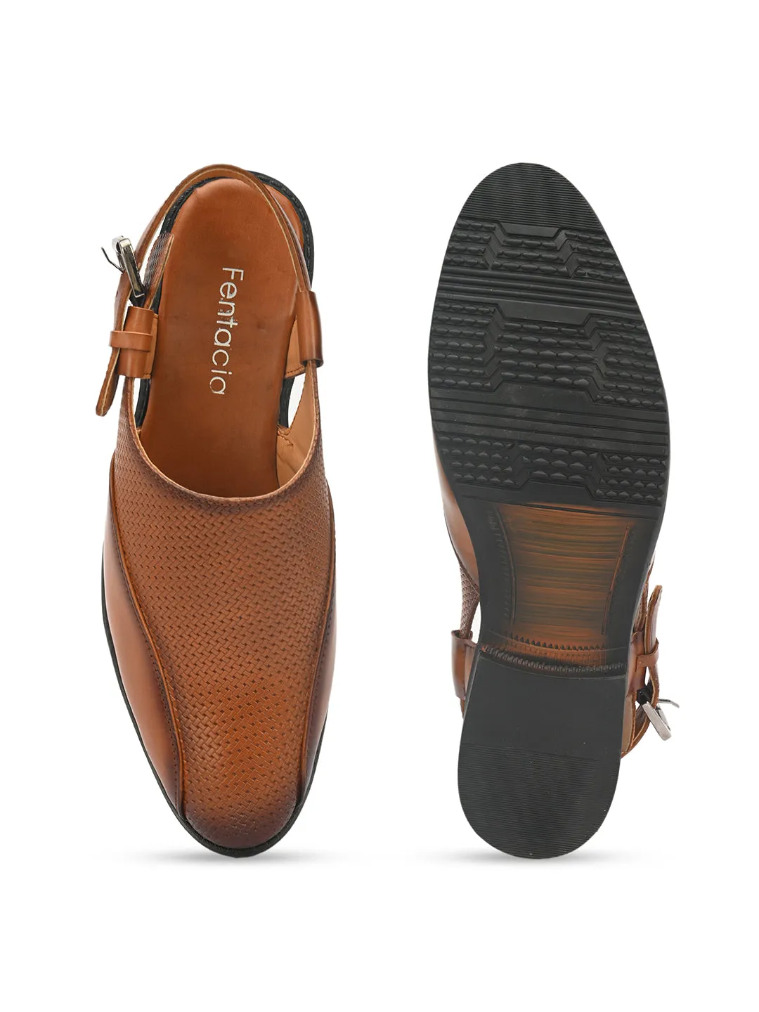 Fentacia Men Crossed Slip-On Sandals