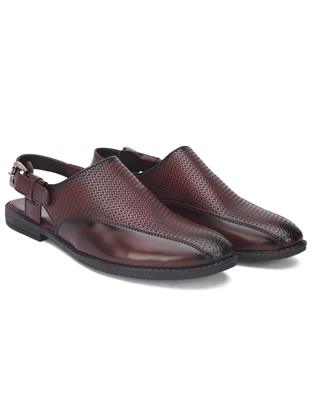 Fentacia Men Crossed Slip-On Sandals