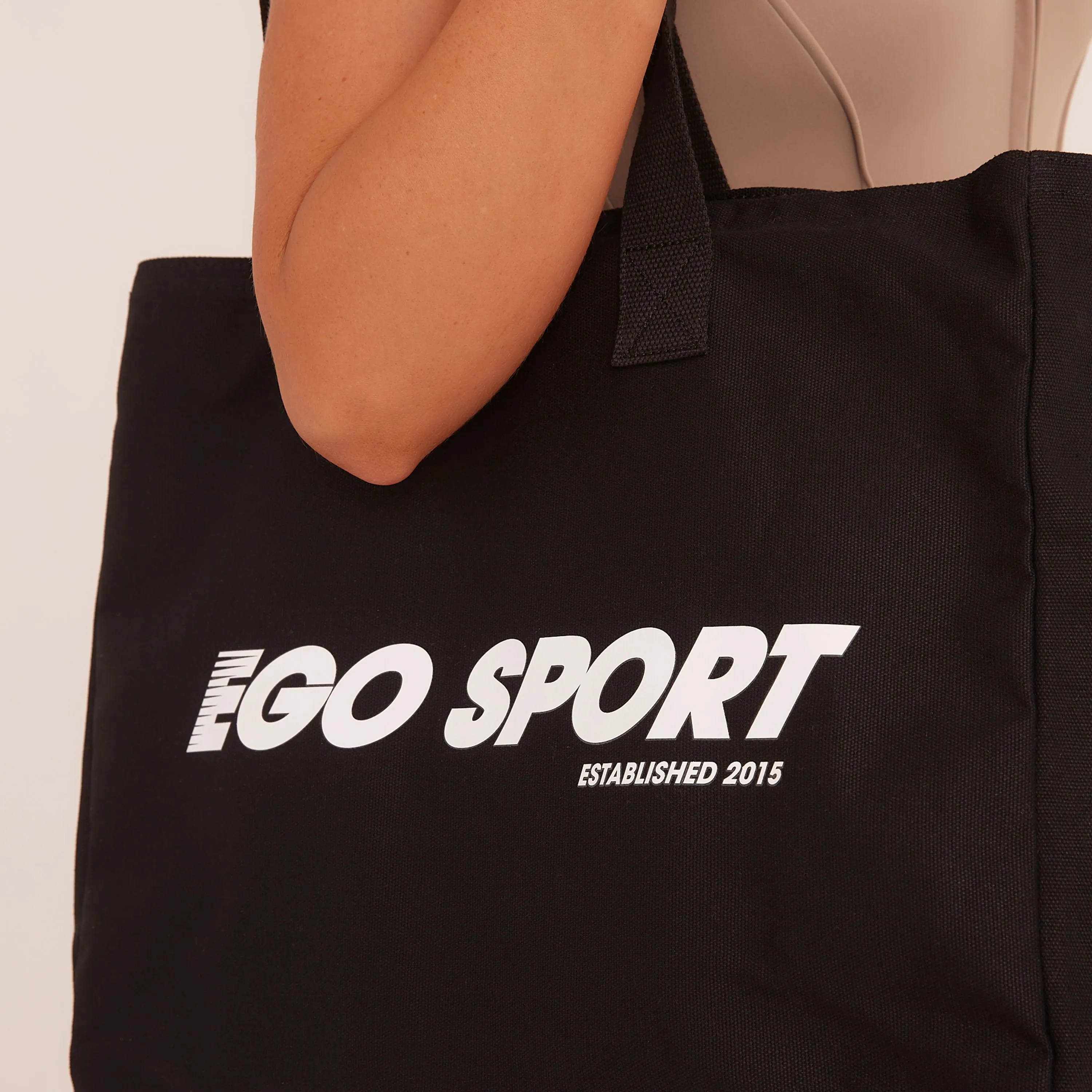 Flash Oversized Ego Sports Slogan Tote Bag In Black