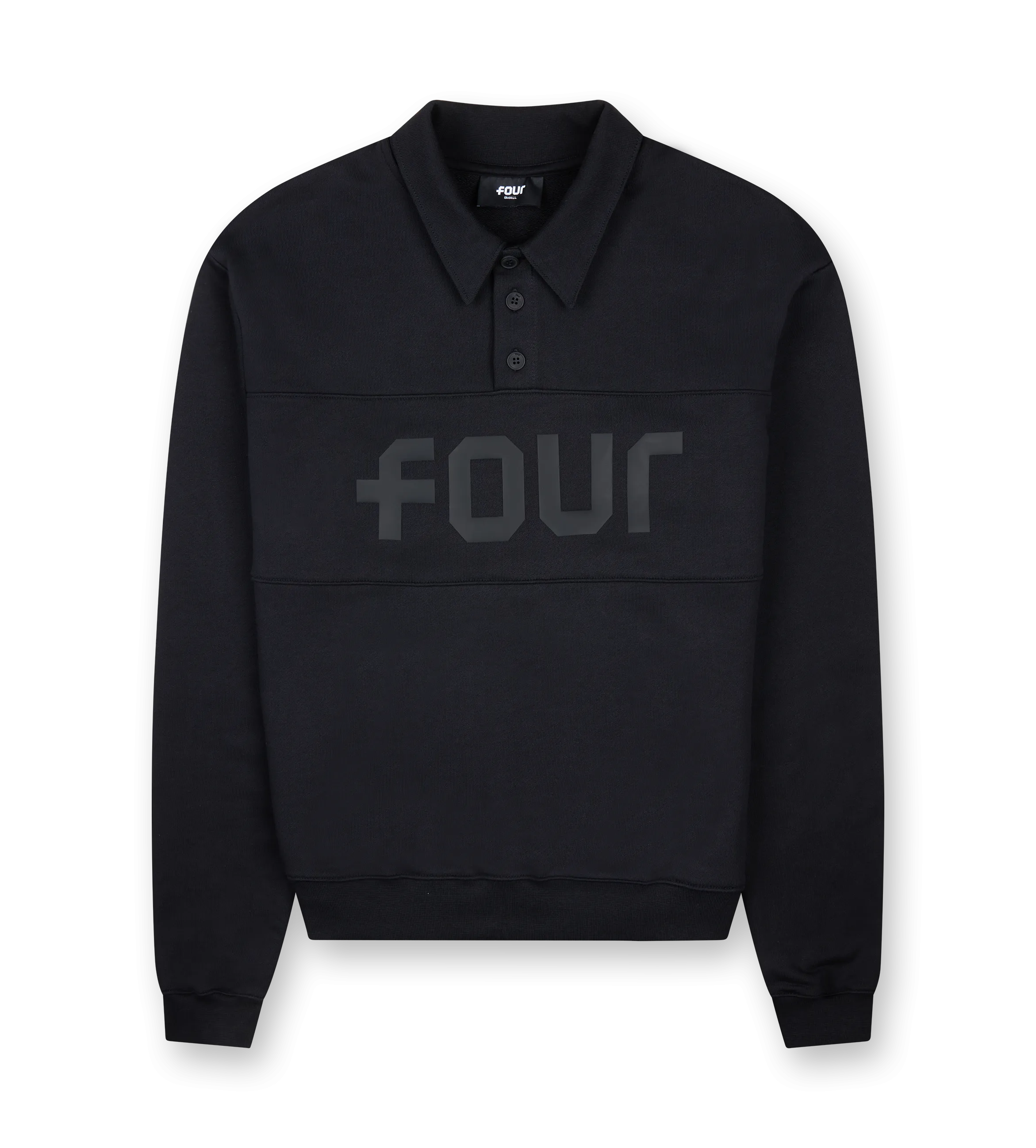 FOUR    Polo Sweater Black