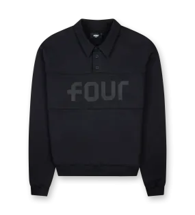 FOUR    Polo Sweater Black