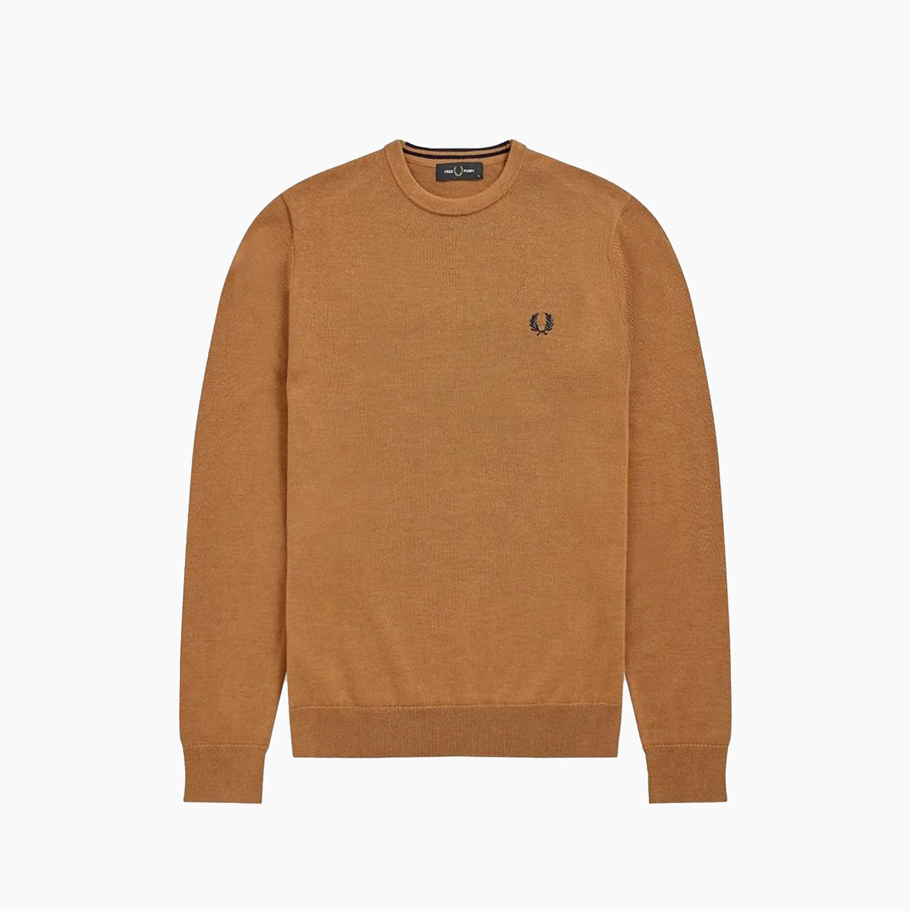 FRED PERRY SWEATER BASIC LOGO CAMEL & BROWN - 6310