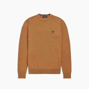 FRED PERRY SWEATER BASIC LOGO CAMEL & BROWN - 6310