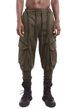 GREEN CARGO STRETCH PANTS