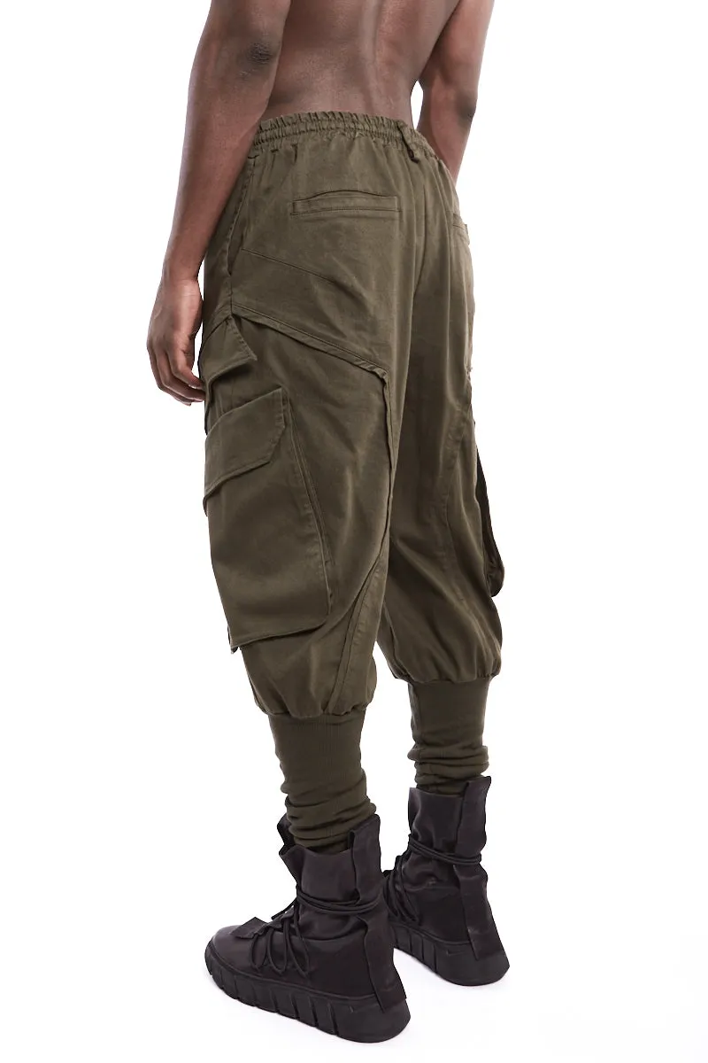 GREEN CARGO STRETCH PANTS