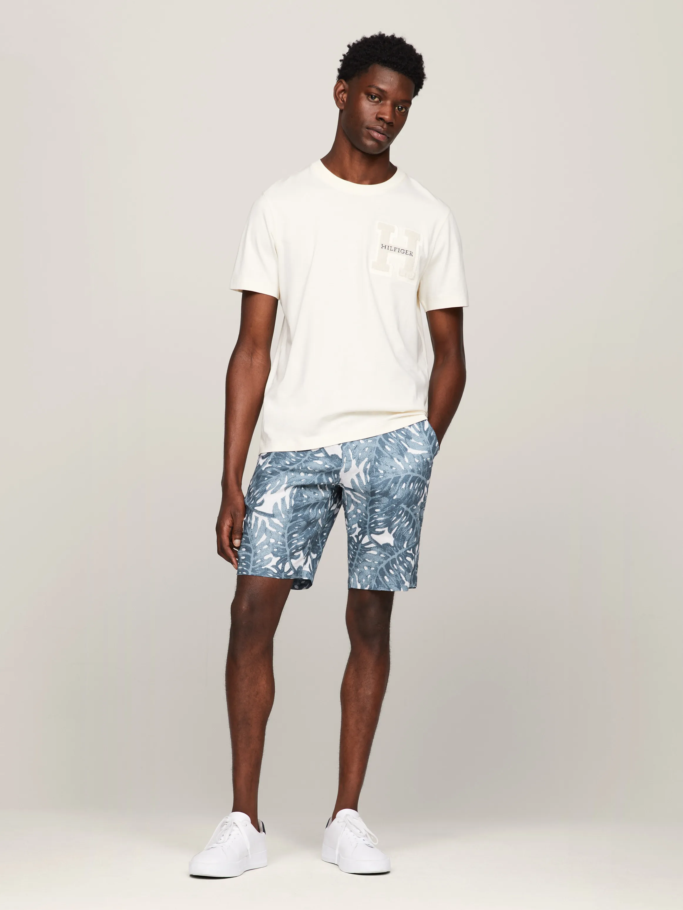 Harlem Tropical Print Skinny Linen Shorts | Shorts | Tommy Hilfiger