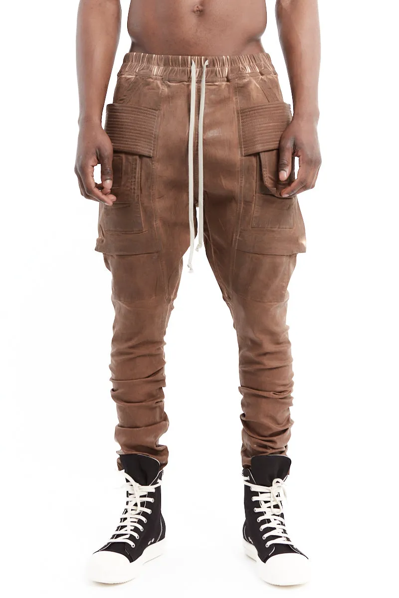 HENNA BROWN CREATCH CARGO DRAWSTRING PANTS