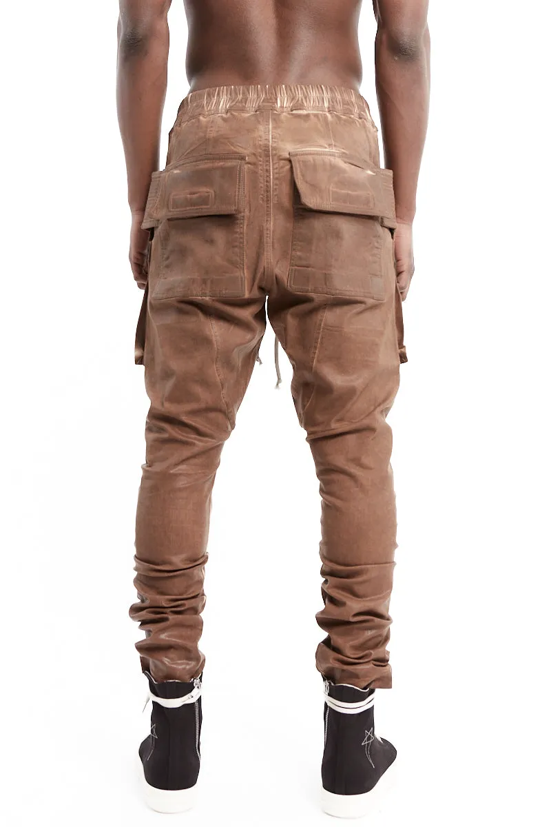 HENNA BROWN CREATCH CARGO DRAWSTRING PANTS