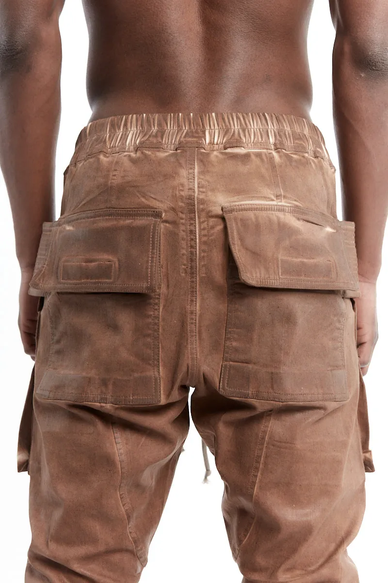 HENNA BROWN CREATCH CARGO DRAWSTRING PANTS