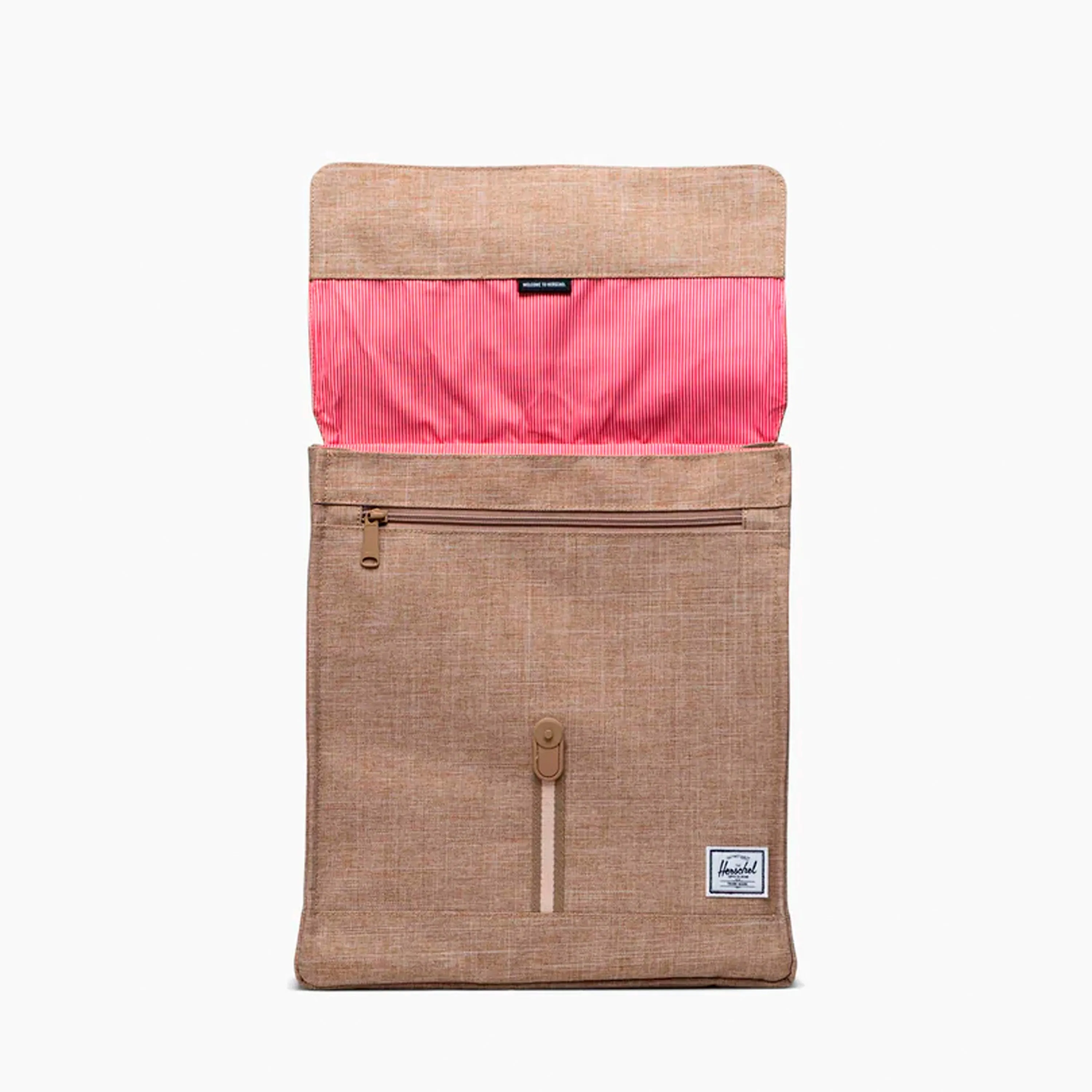 HERSCHEL CITY BROWN / BEIGE STRAP & WHT LOGO - 10486