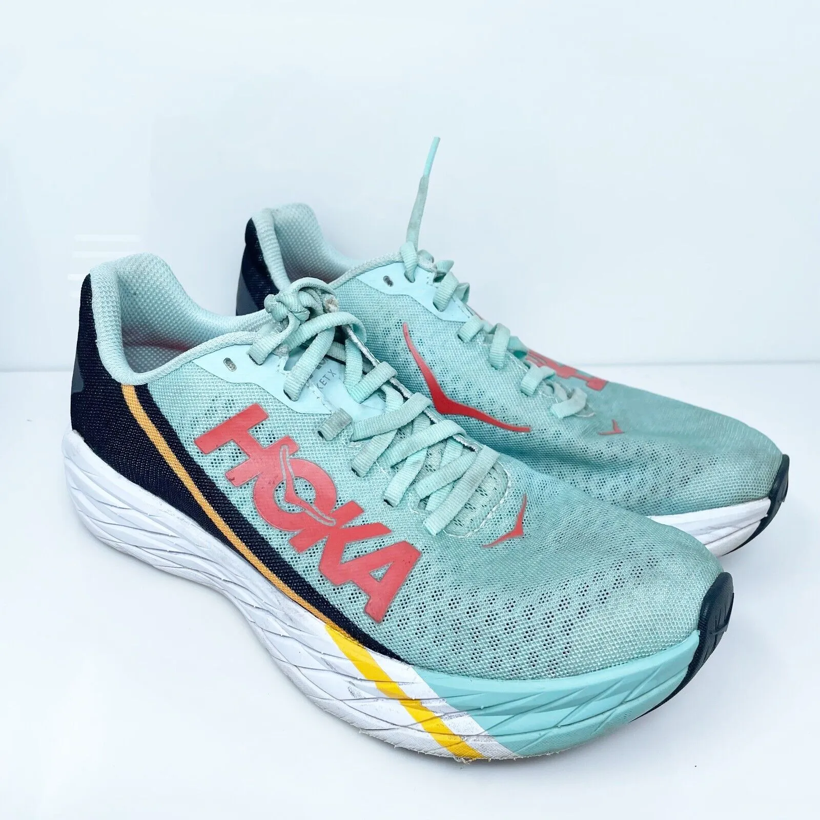 Hoka One One Unisex Rocket X 111352 EBBC Blue Running Shoes Sneakers M 7 W 8