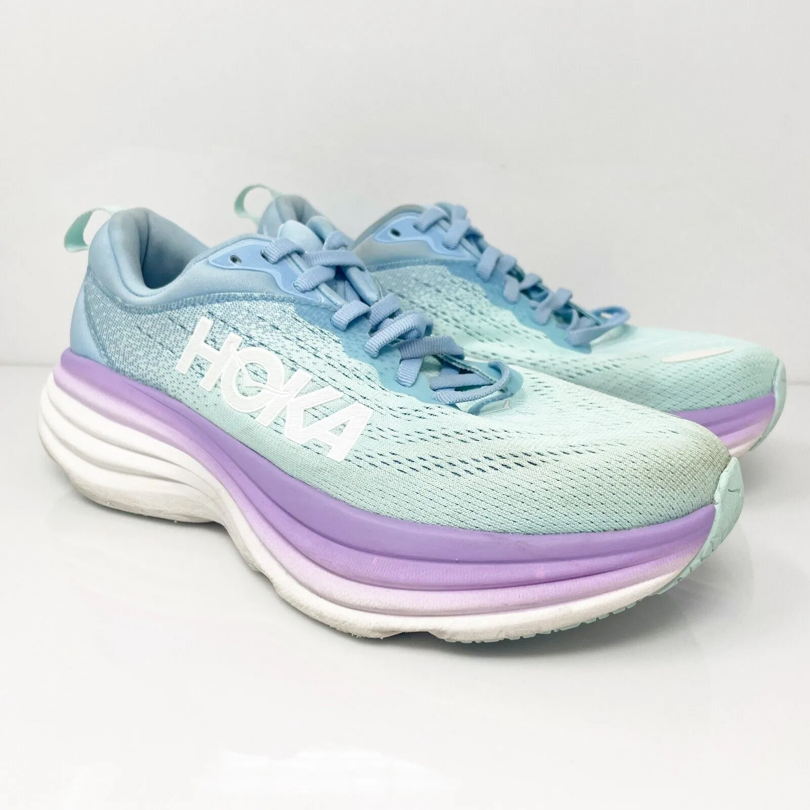 Hoka One One Womens Bondi 8 1127954 ABSO Blue Running Shoes Sneakers Size 7 D