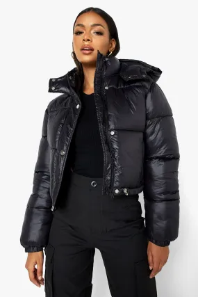 Hooded Crop Puffer Jacket