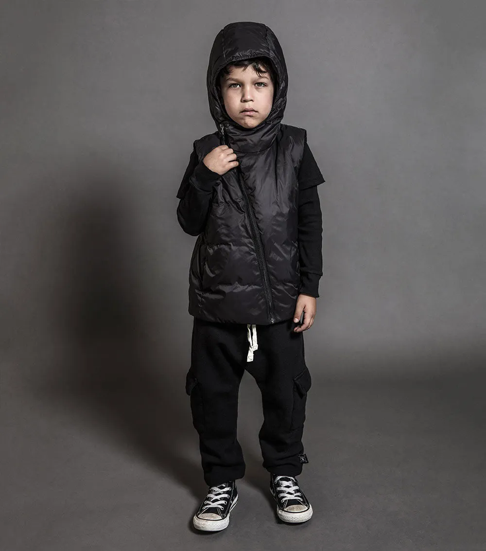 hooded down vest