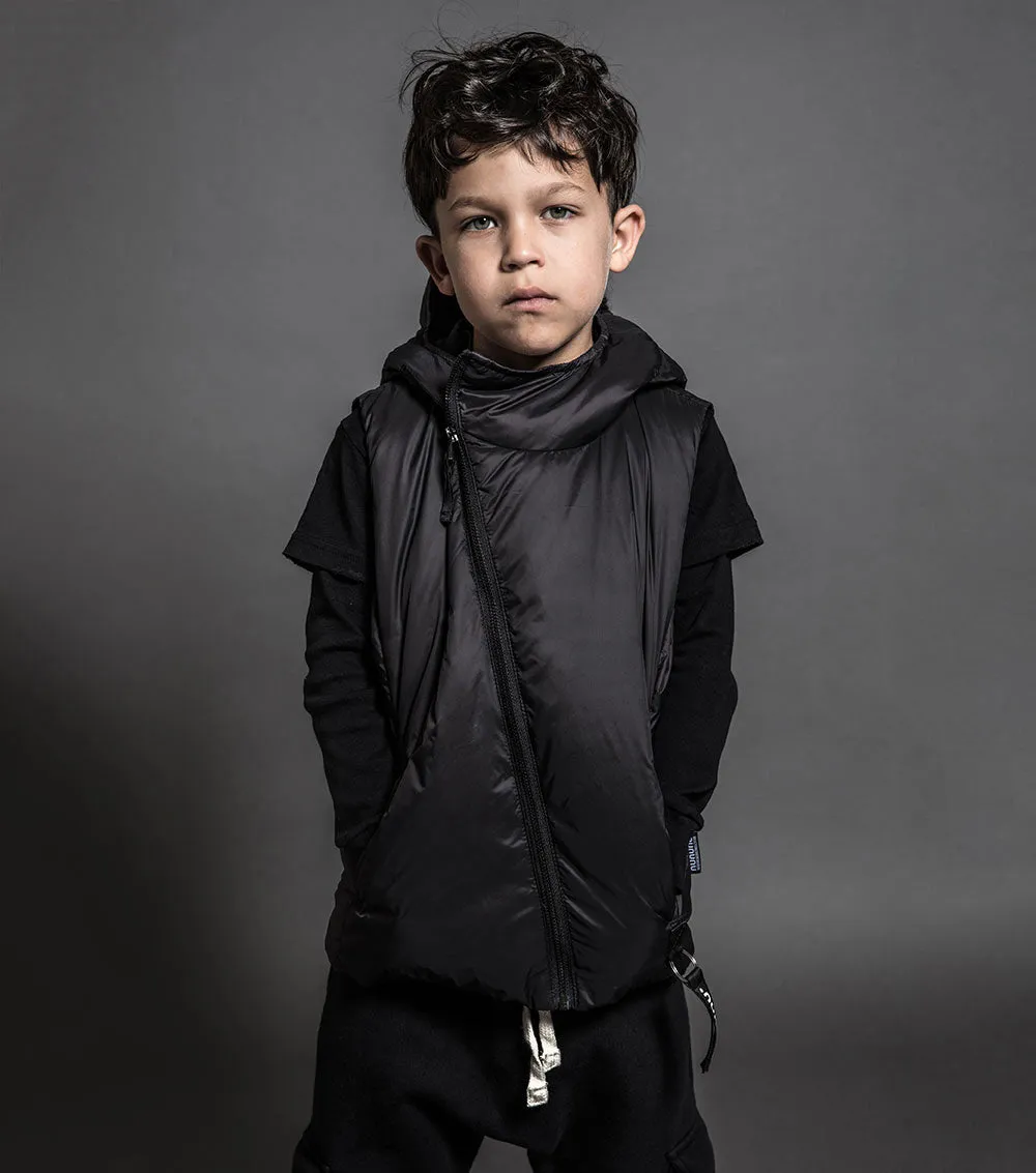 hooded down vest