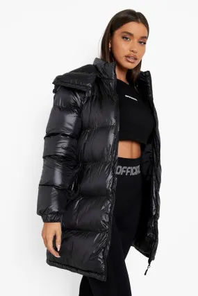 Hooded Pocket Detail Puffer Jacket