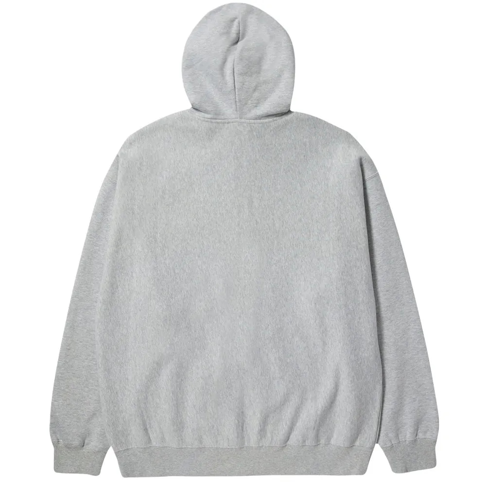 HUF OUTLINES HEAVY WEIGHT FULL-ZIP FLEECE // HEATHER GREY