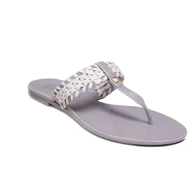 JACK ROGERS TINSLEY JELLY SANDALS GREY/BLUSH