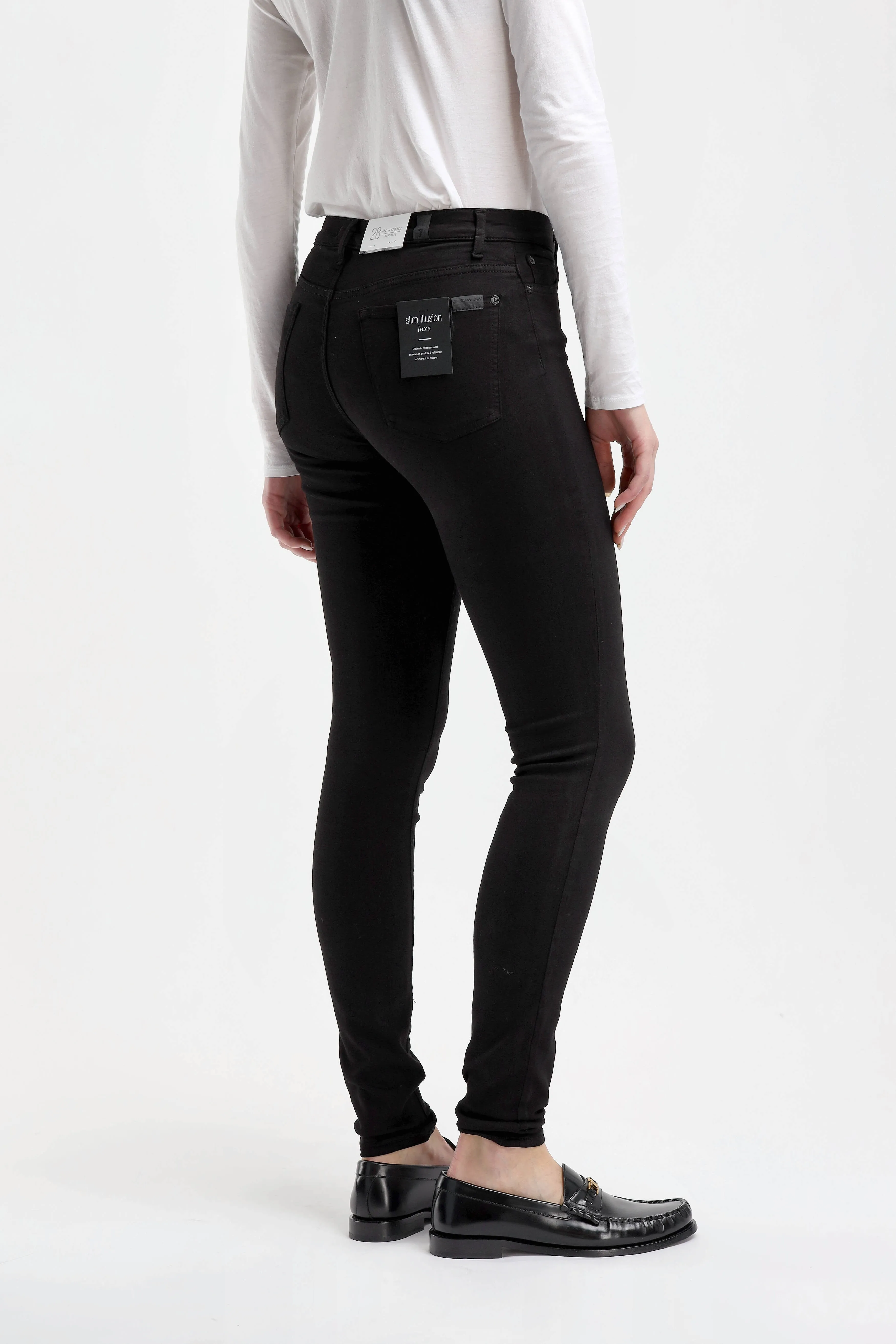 Jeans Skinny Slim Illusion in Schwarz