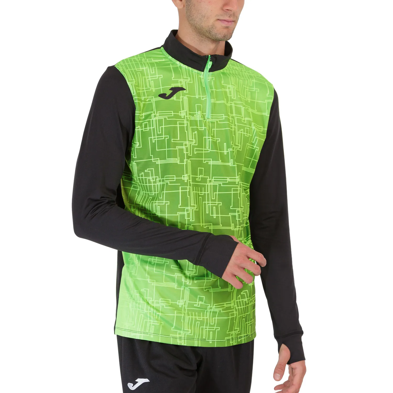 Joma Elite VIII Maglia  Black/Green Fluor