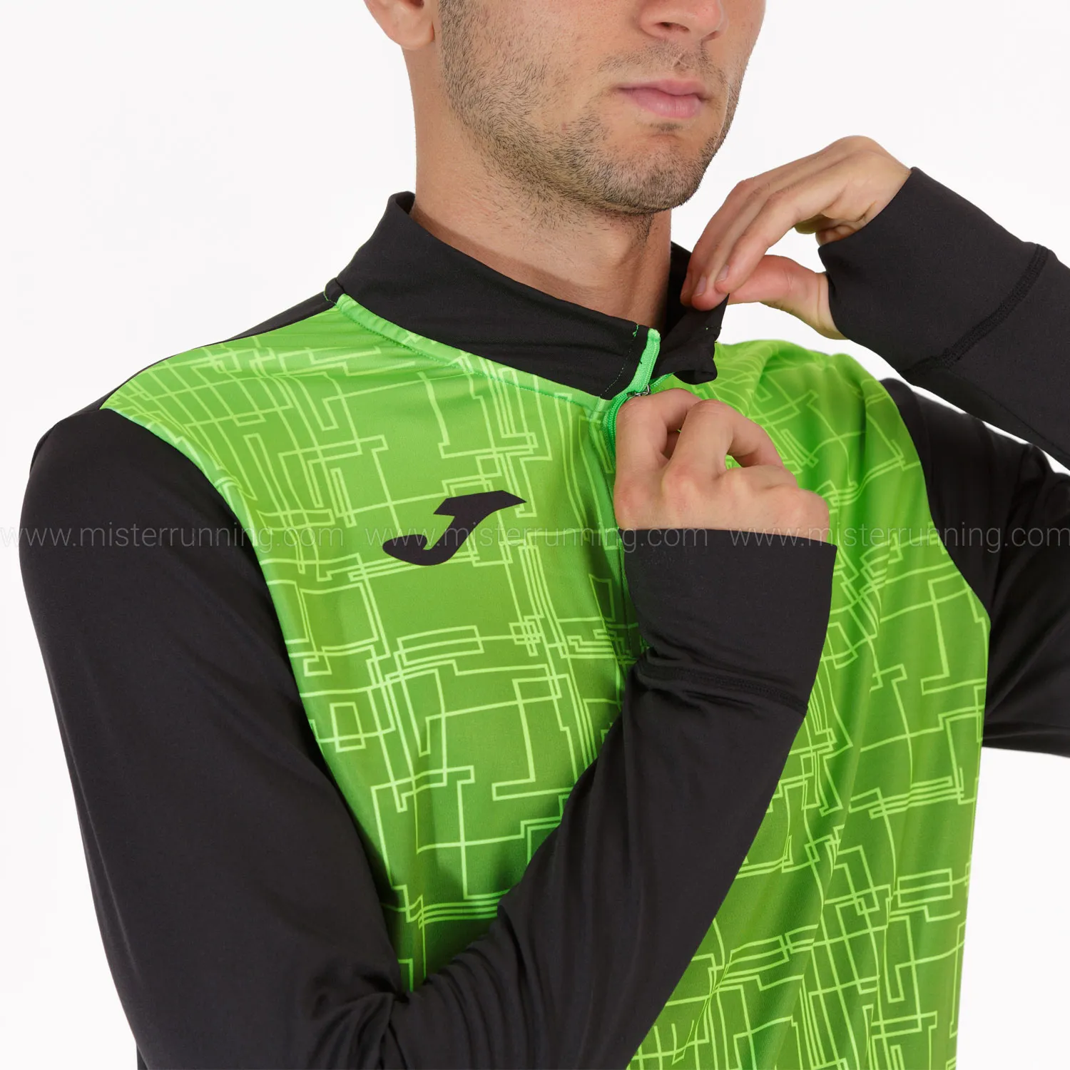 Joma Elite VIII Maglia  Black/Green Fluor