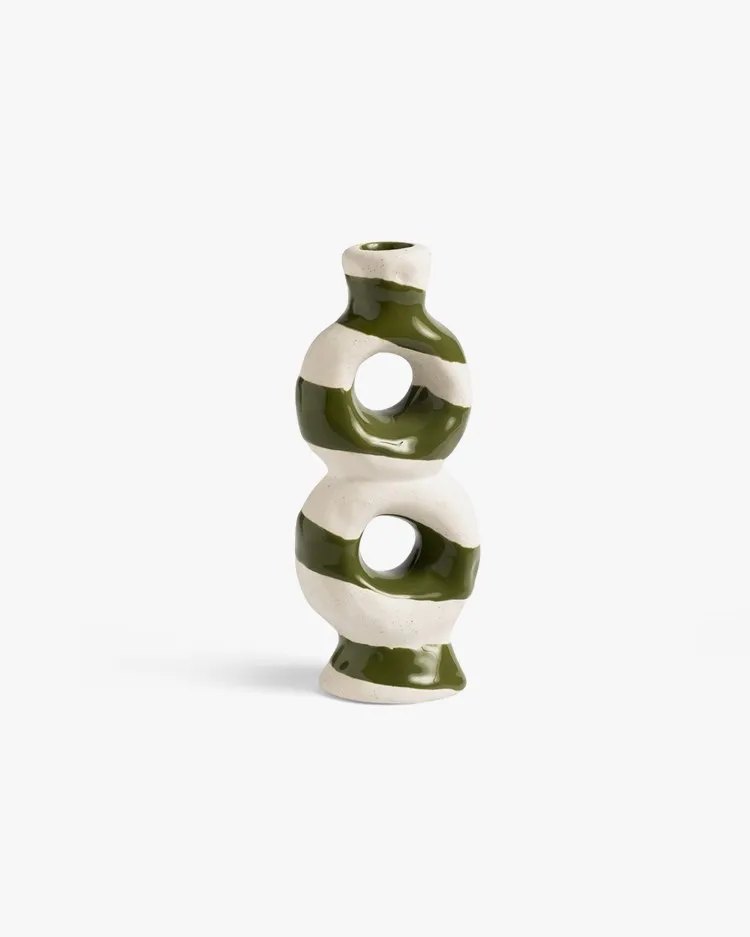 &Klevering Loop Candle Holder Green