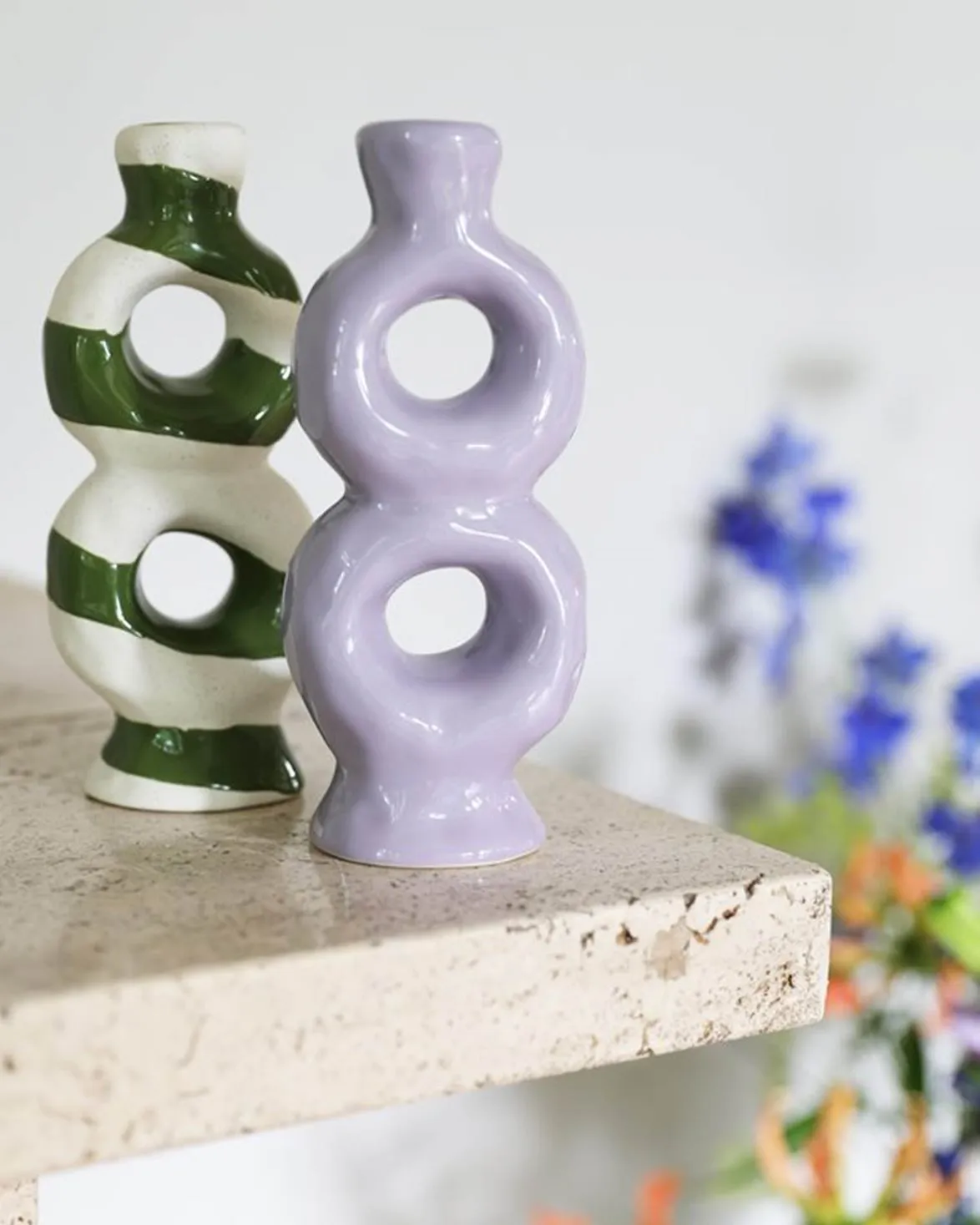 &Klevering Loop Candle Holder Green