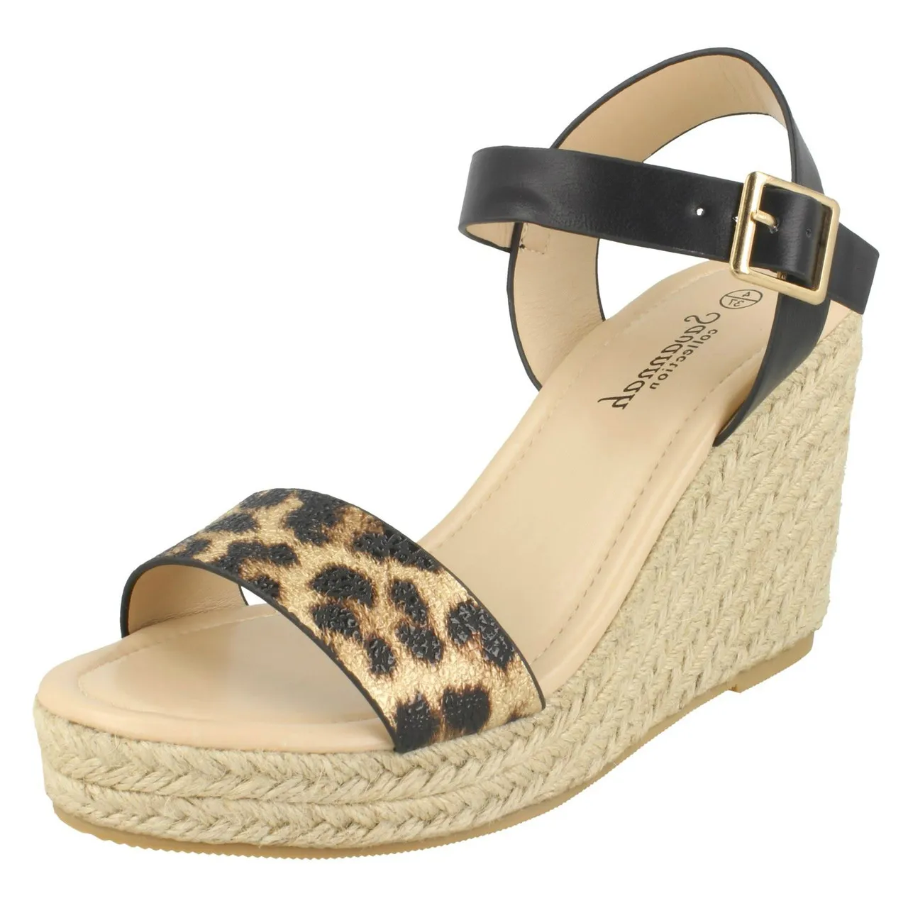 Ladies Savannah High Rope Wedge Sandals F10888