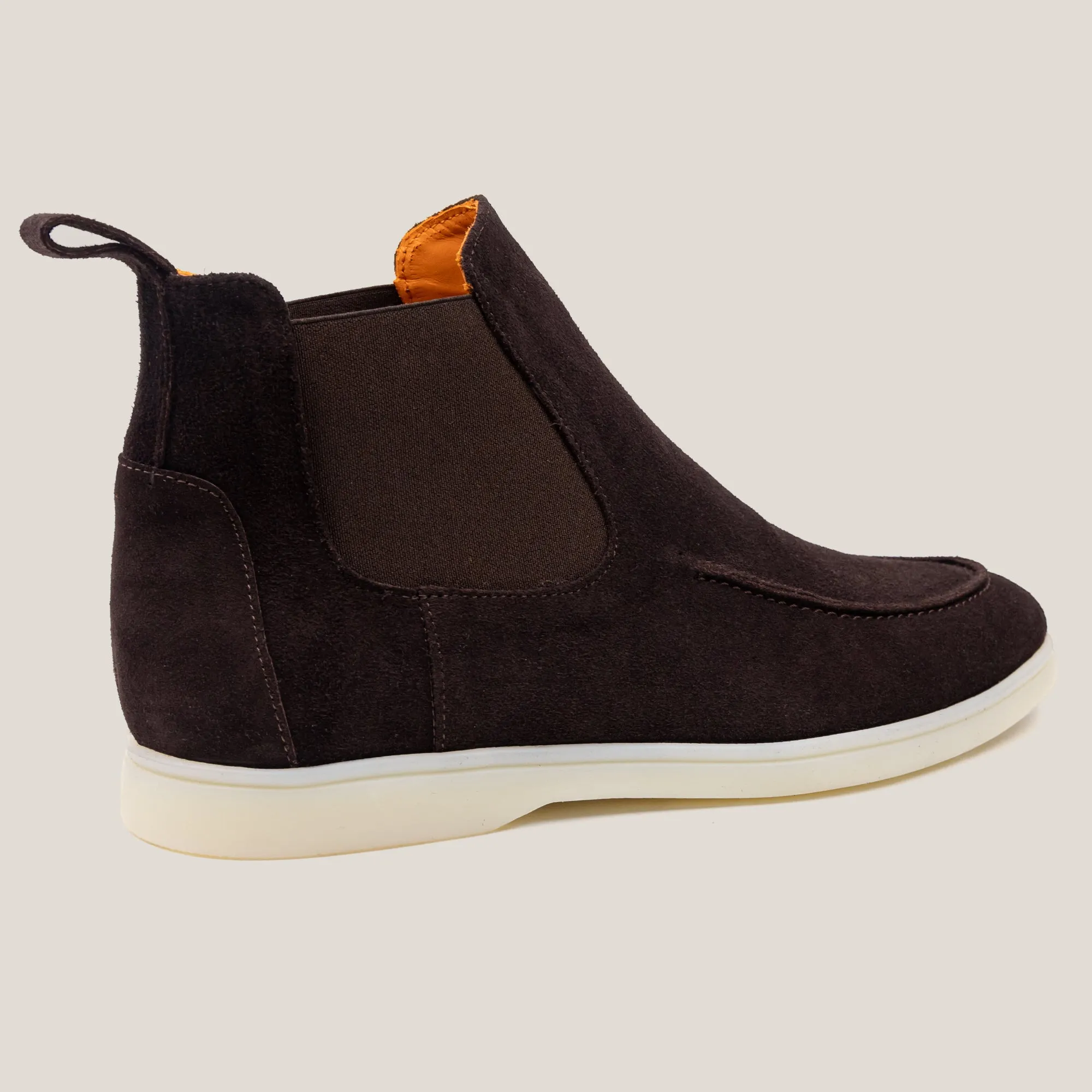 Livorno Dark Brown Suede Chelsea Boots