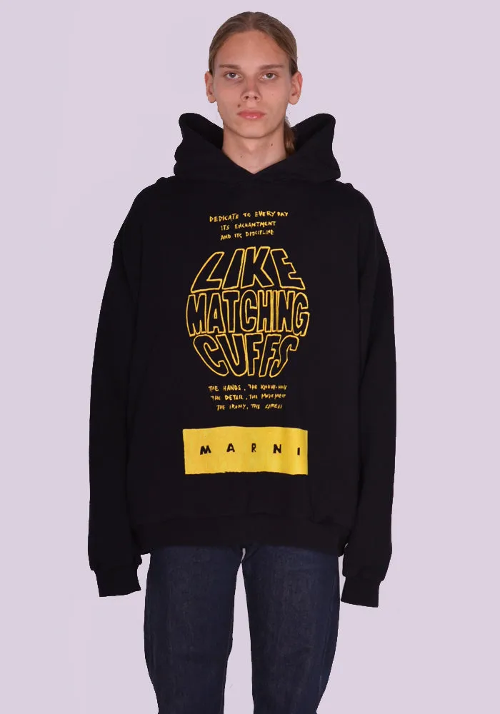 MARNI FUMU0067PE BIO COTTON SWEAT HOODIE BLACK