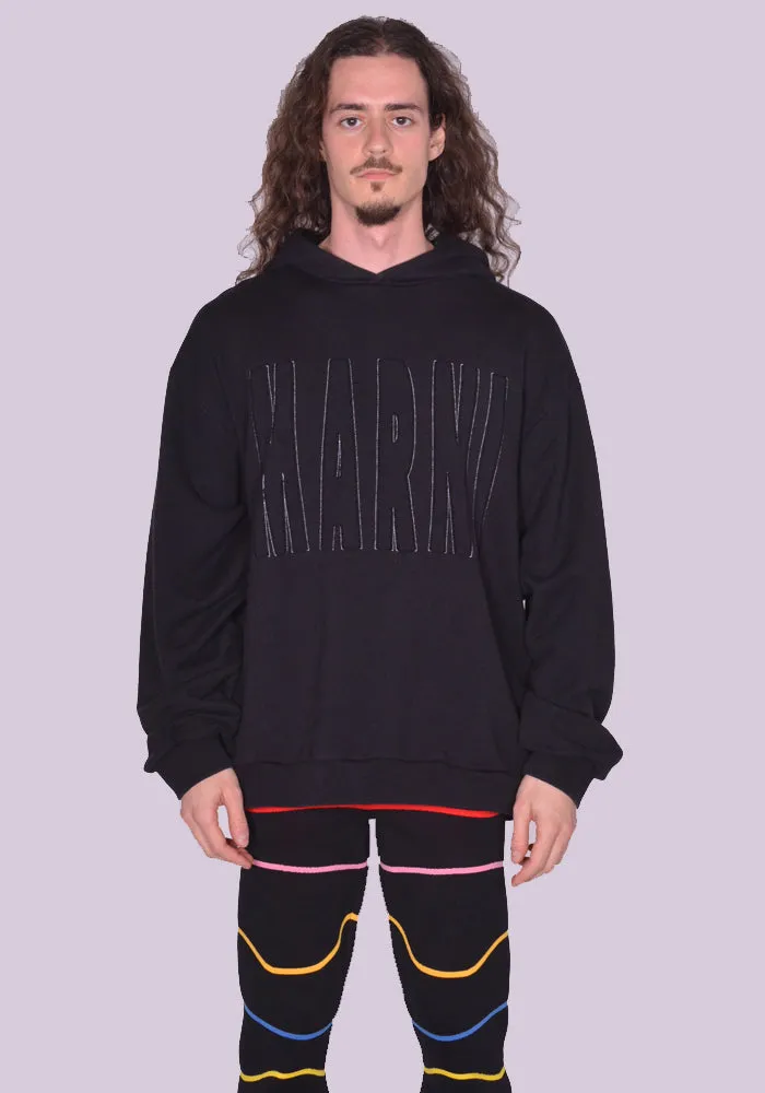 MARNI FUMU0067S3 LOOPBACK SWEAT HOODIE BLACK