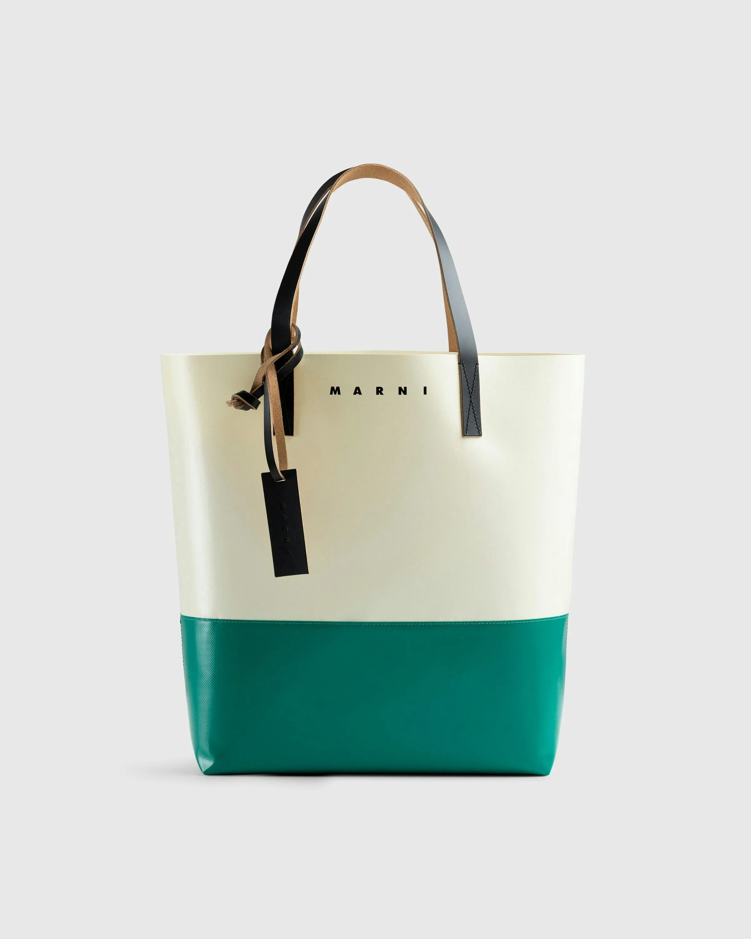 Marni – Tribeca Two-Tone Tote Bag White/Green | Highsnobiety Shop