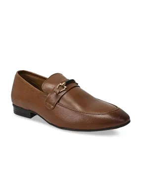 Men Brown Solid Genuine Leather Loafers