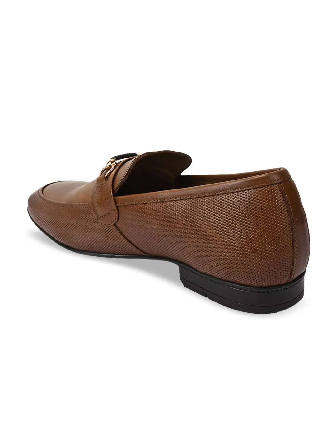 Men Brown Solid Genuine Leather Loafers