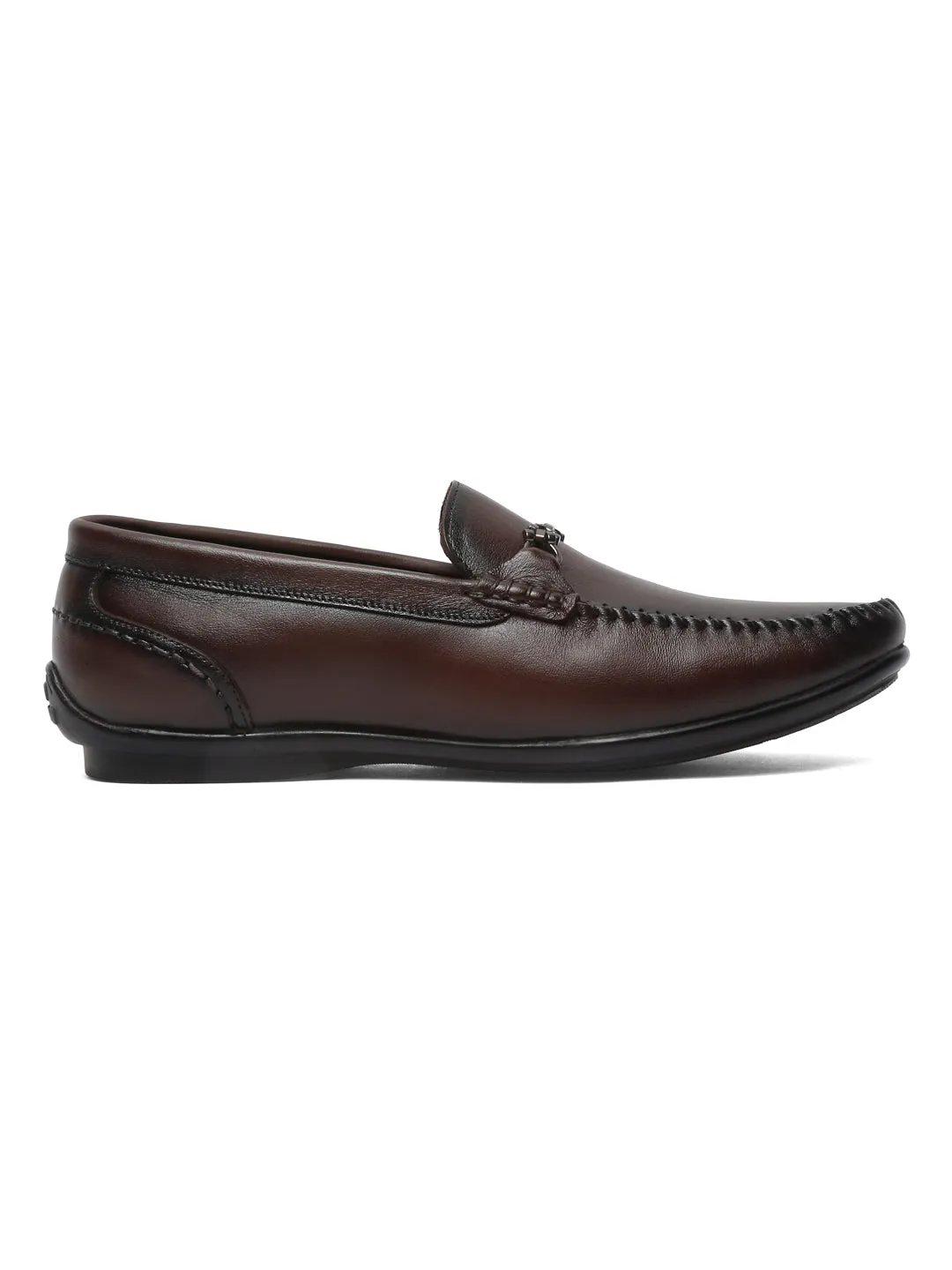 Men Classic Brown Leather Loafers shoes