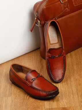 Men Classic Tan Leather Loafers shoes