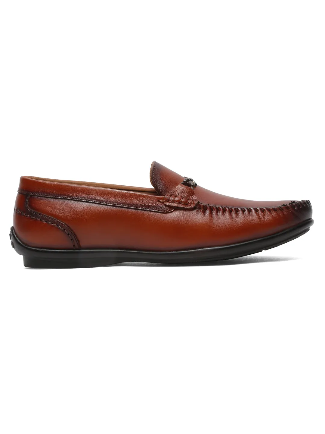 Men Classic Tan Leather Loafers shoes