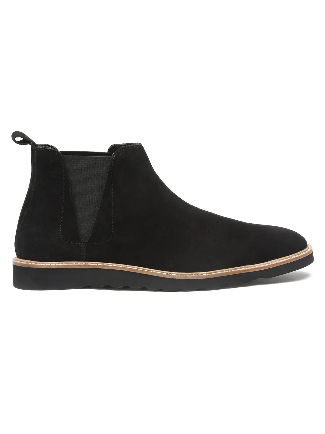 Men Flat Eva Sole Black Regular Boots