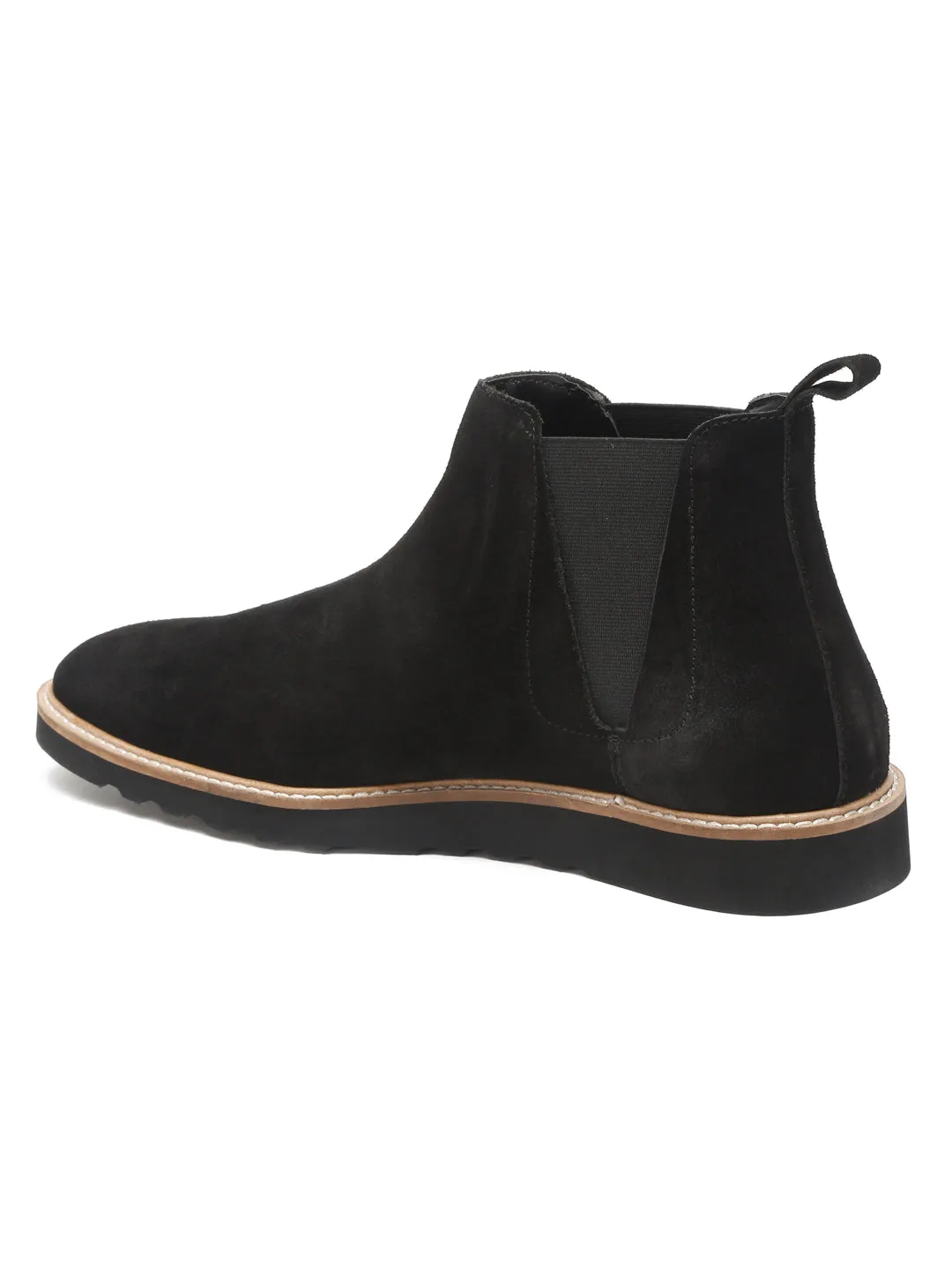 Men Flat Eva Sole Black Regular Boots