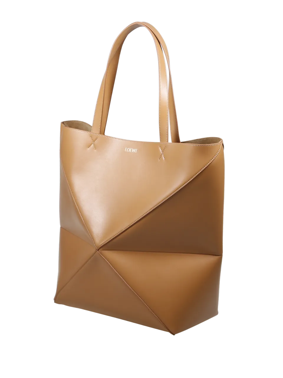 MEN LOEWE BEIGE CALF SKIN LARGE PUZZLE FOLD TOTE BAG